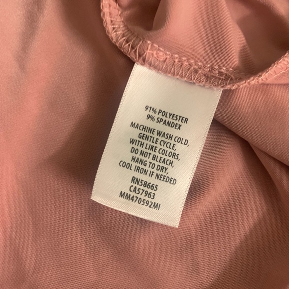 Melrose and Market Pink Mock Neck Open Back Long Sleeve Top - Women size medium - Picture 7 of 8